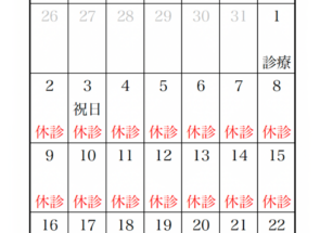 【お知らせ】11月の診療スケジュール