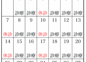 【お知らせ】12月の診療スケジュール